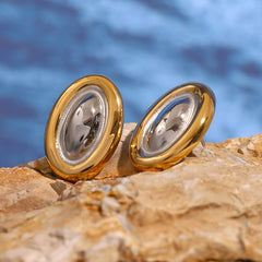 18K Gold-Plated Stainless Steel Stud Earring