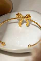 18K Gold-Plated Stainless Steel Bow Bracelet