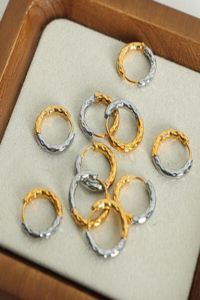 Gold Plated Huggie Earrings 