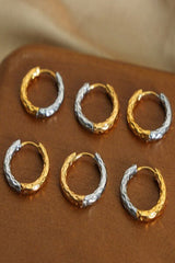Gold Plated Huggie Earrings 