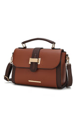 MKF Willa Color-Block Shoulder Vegan Leather Handbag by Mia K