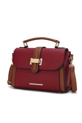 MKF Willa Color-Block Shoulder Vegan Leather Handbag by Mia K
