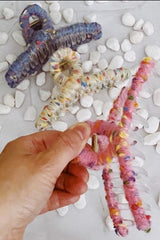 Confetti Yarn Hair Claw Set Of 3