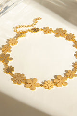 18K Gold-Plated Flower Bracelet