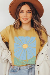 Boho Abstract Floral  Graphic T Shirts