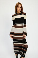 Striped Maxi Bodycon Dress