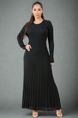 Knitted Long Sleeves Maxi Dress