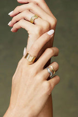 Gold Plated Stainless Steel Corrugated Ring