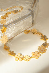 18K Gold-Plated Flower Bracelet