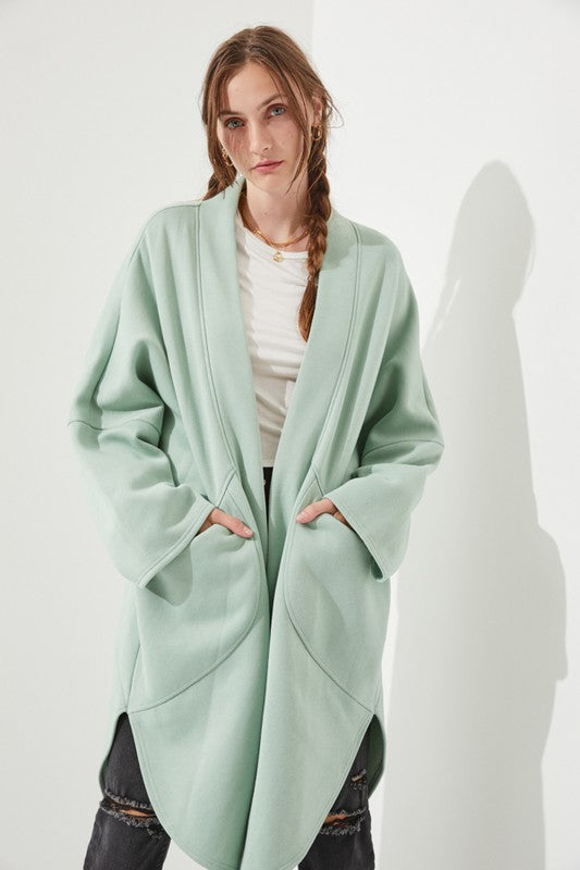 Sage Oversized Knit Cardigan