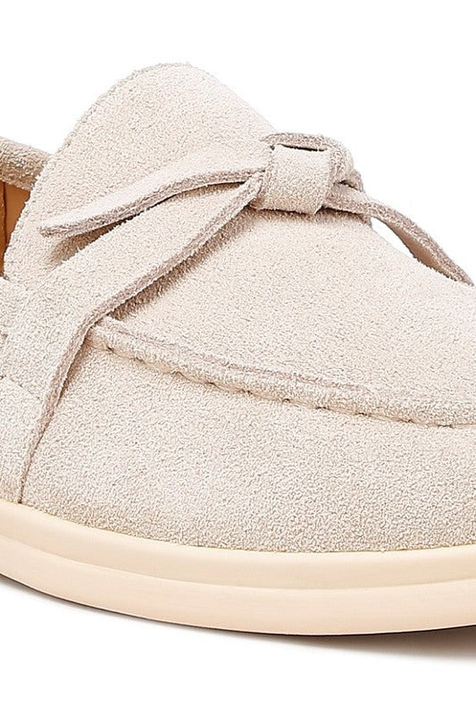 Nautica Suede Knot Detailed Loafers