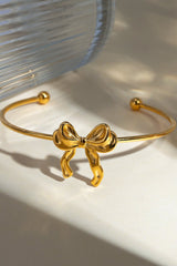 18K Gold-Plated Stainless Steel Bow Bracelet