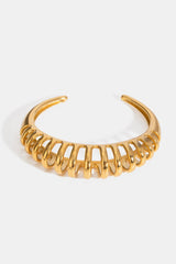 18K Gold-Plated Stainless Steel Cutout Bracelet