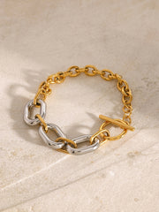 18K Gold-Plated Stainless Steel Chain Bracelet