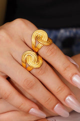 18K Gold-Plated Twisted Ring