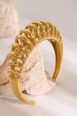 18K Gold-Plated Stainless Steel Cutout Bracelet