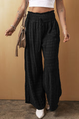 Black Tied Wide Leg Pants