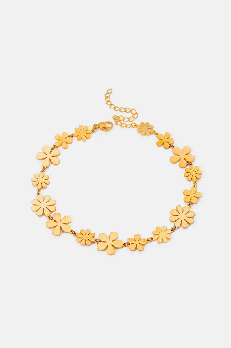 18K Gold-Plated Flower Bracelet