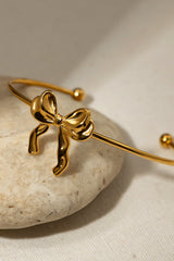 18K Gold-Plated Stainless Steel Bow Bracelet