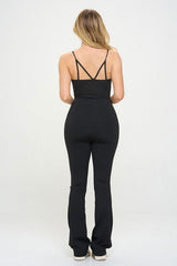 Active Flare Cami Jumpsuit Romper - Hassle Free Cart