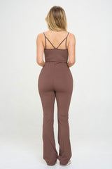 Active Flare Cami Jumpsuit Romper - Hassle Free Cart