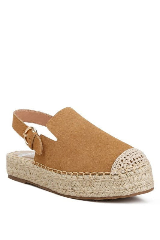 Affie Suede Slingback Strap Espadrilles - Hassle Free Cart