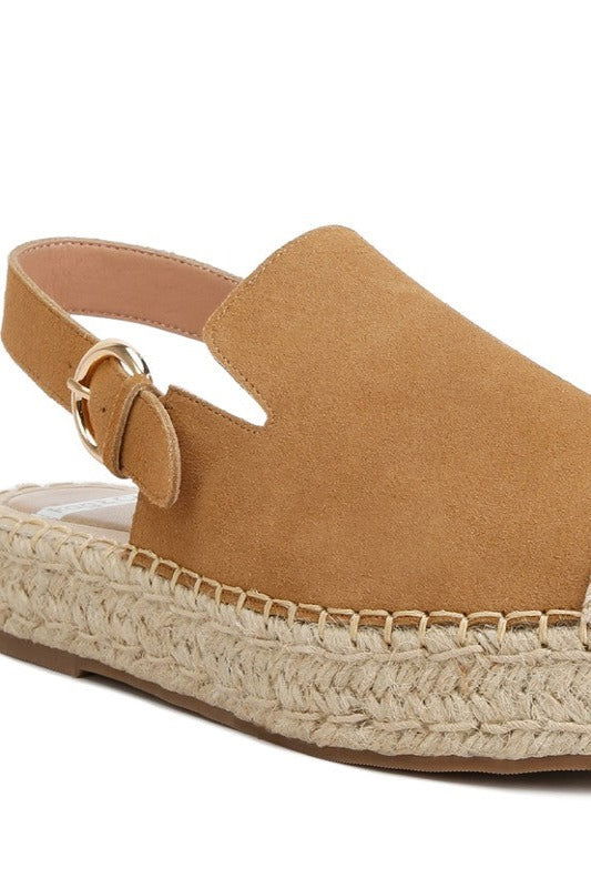 Affie Suede Slingback Strap Espadrilles - Hassle Free Cart