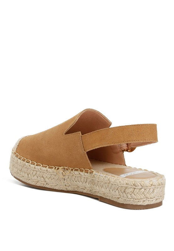 Affie Suede Slingback Strap Espadrilles - Hassle Free Cart