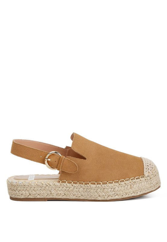 Affie Suede Slingback Strap Espadrilles - Hassle Free Cart