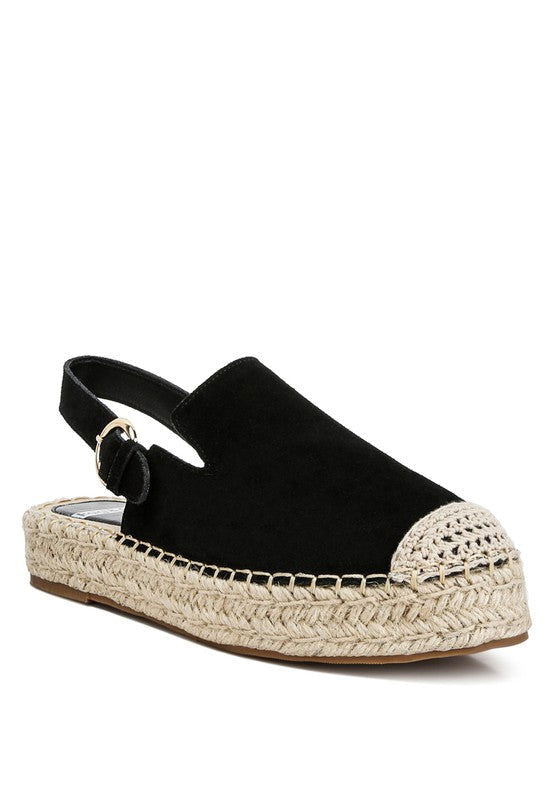 Affie Suede Slingback Strap Espadrilles - Hassle Free Cart