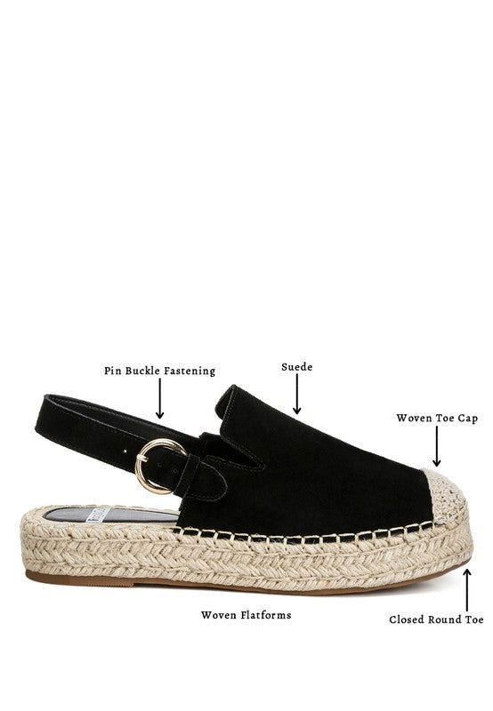 Affie Suede Slingback Strap Espadrilles - Hassle Free Cart