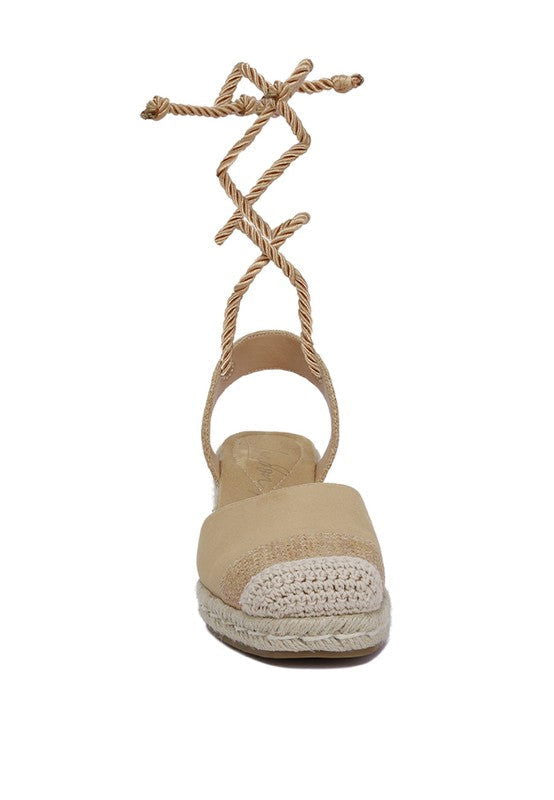 Aiden Lace-Up Crochet Espadrilles - Hassle Free Cart