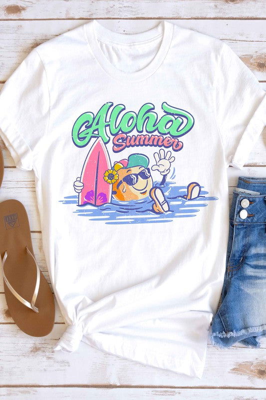 Aloha Summer Graphic T-SHIRT - Hassle Free Cart