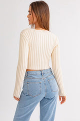 Asymmetrical Hem Sweater Top - Hassle Free Cart