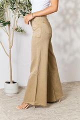 BAYEAS Raw Hem Wide Leg Jeans | Hassle Free Cart