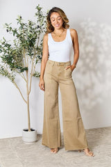 BAYEAS Raw Hem Wide Leg Jeans | Hassle Free Cart