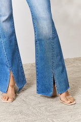 BAYEAS Slit Flare Jeans | Hassle Free Cart