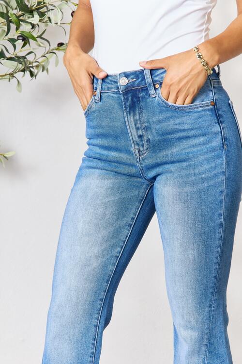 BAYEAS Slit Flare Jeans | Hassle Free Cart