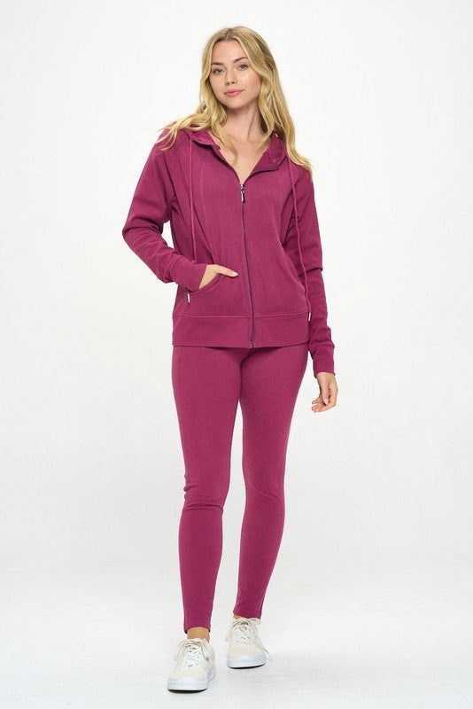 Basic Fall Casual Active Hoodie Set - Hassle Free Cart