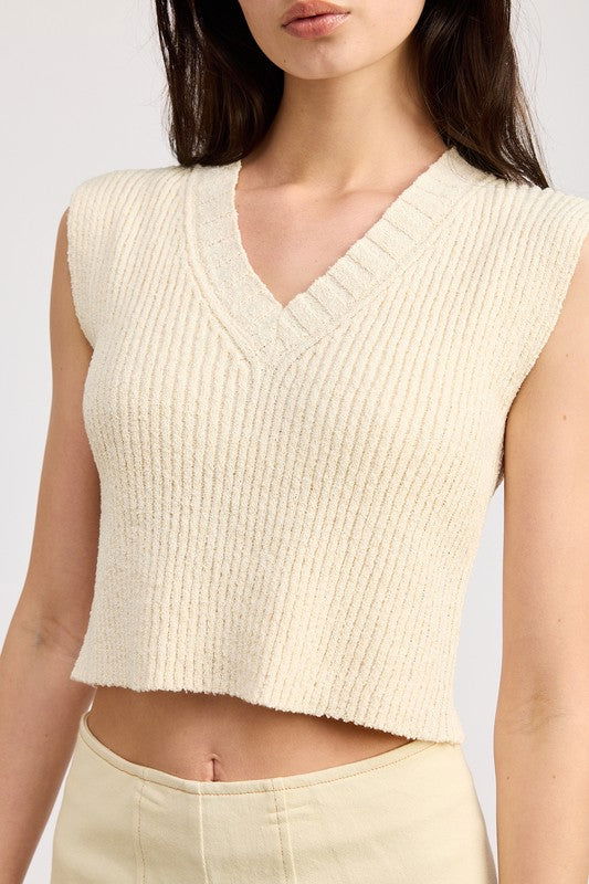 Beige Crop Top Vest Style - Hassle Free Cart