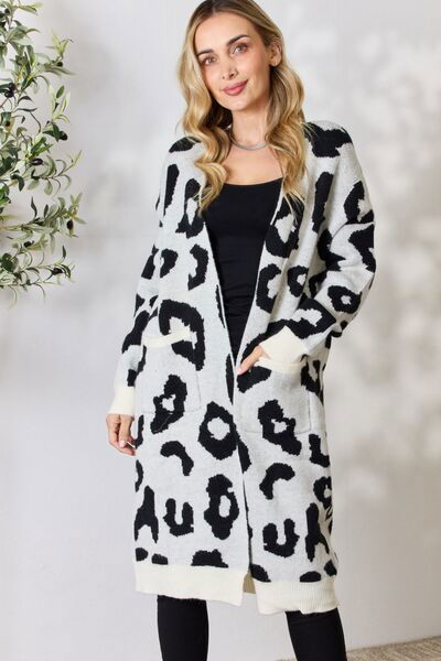 BiBi Leopard Open Front Cardigan - Hassle Free Cart