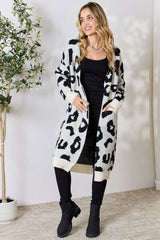 BiBi Leopard Open Front Cardigan - Hassle Free Cart