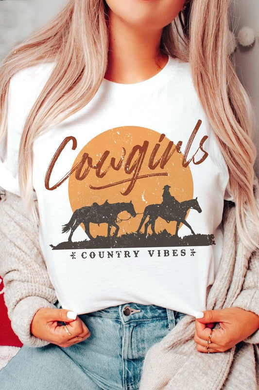 COWGIRLS COUNTRY VIBES Graphic Tee - Hassle Free Cart