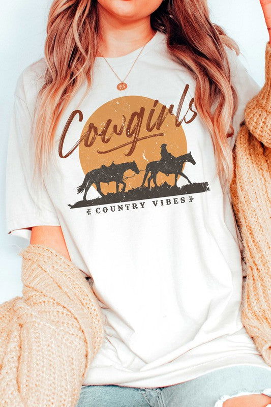 COWGIRLS COUNTRY VIBES Graphic Tee - Hassle Free Cart