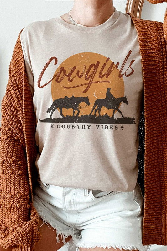 COWGIRLS COUNTRY VIBES Graphic Tee - Hassle Free Cart