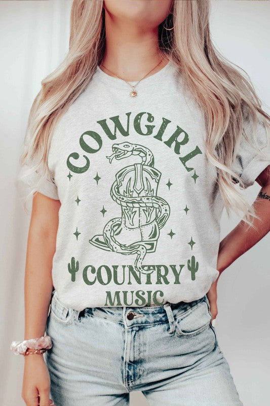 COWGIRL COUNTRY MUSIC Graphic Tee - Hassle Free Cart