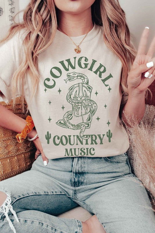 COWGIRL COUNTRY MUSIC Graphic Tee - Hassle Free Cart