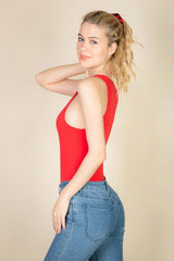 Casual Solid Tank Bodysuit - Hassle Free Cart