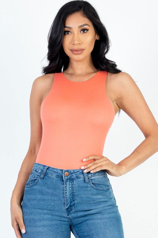 Casual Solid Tank Bodysuit - Hassle Free Cart