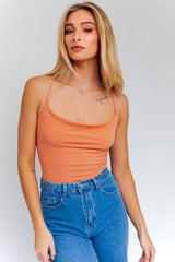 Cowl Open Back Bodysuit - Hassle Free Cart